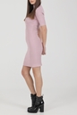 GUESS-Γυναικείο mini φόρεμα GUESS MOCK NK ALLISON RIB ροζ