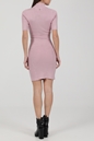 GUESS-Γυναικείο mini φόρεμα GUESS MOCK NK ALLISON RIB ροζ