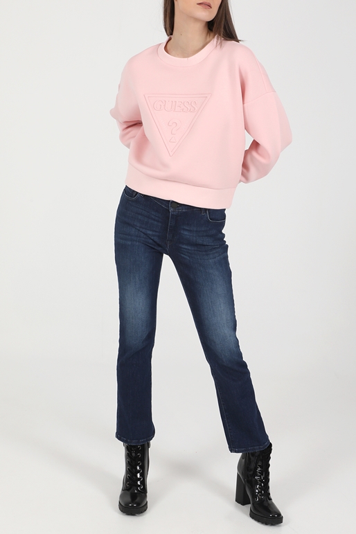 GUESS-Γυναικεία φούτερ μπλούζα GUESS CORINA ροζ