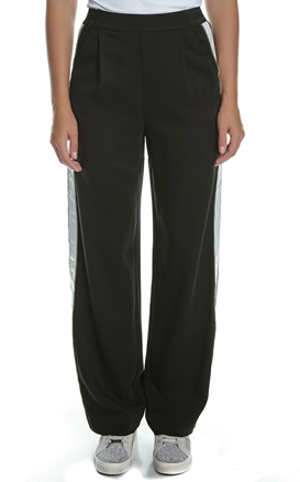 KARL LAGERFELD-Γυναικείο παντελόνι KARL LAGERFELD Cady Pants W/ Logo Tape μαύρο