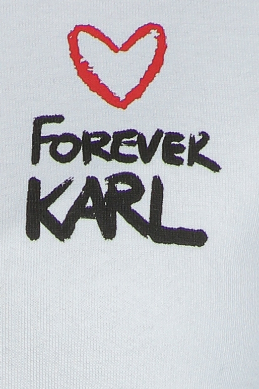 KARL LAGERFELD-Γυναικεία φούτερ μπλούζα KARL LAGERFELD Forever Karl λευκή