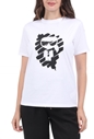 KARL LAGERFELD-Γυναικείο t-shirt KARL LAGERFELD ikonik graffiti λευκή μαύρη