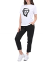 KARL LAGERFELD-Γυναικείο t-shirt KARL LAGERFELD ikonik graffiti λευκή μαύρη