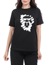 KARL LAGERFELD-Γυναικείο t-shirt KARL LAGERFELD ikonik graffiti μαύρο