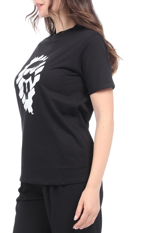 KARL LAGERFELD-Γυναικείο t-shirt KARL LAGERFELD ikonik graffiti μαύρο