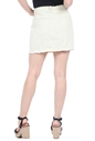 KENDALL + KYLIE-Γυναικεία mini φούστα KENDALL + KYLIE LACE UP εκρού