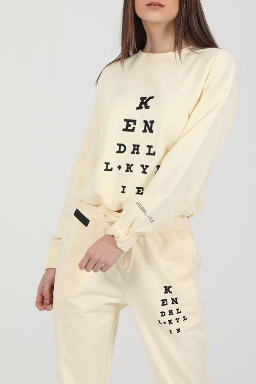 KENDALL+KYLIE-Γυναικεία φούτερ μπλούζα KENDALL+KYLIE κίτρινη