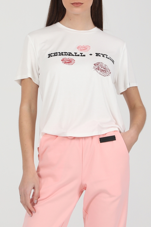 KENDALL+KYLIE-Γυναικείο t-shirt KENDALL+KYLIE GRAPHIC λευκό