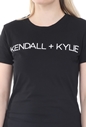 KENDALL + KYLIE-Γυναικείο t-shirt KENDALL + KYLIE BASIC LOGO μαύρο