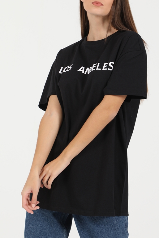 KENDALL + KYLIE-Γυναικείο t-shirt KENDALL + KYLIE ACTIVE LA OVERSIZED μαύρο