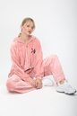 KENDALL + KYLIE-Γυναικείο αθλητικό παντελόνι KENDALL + KYLIE ACTIVE VELVET FLARE ροζ
