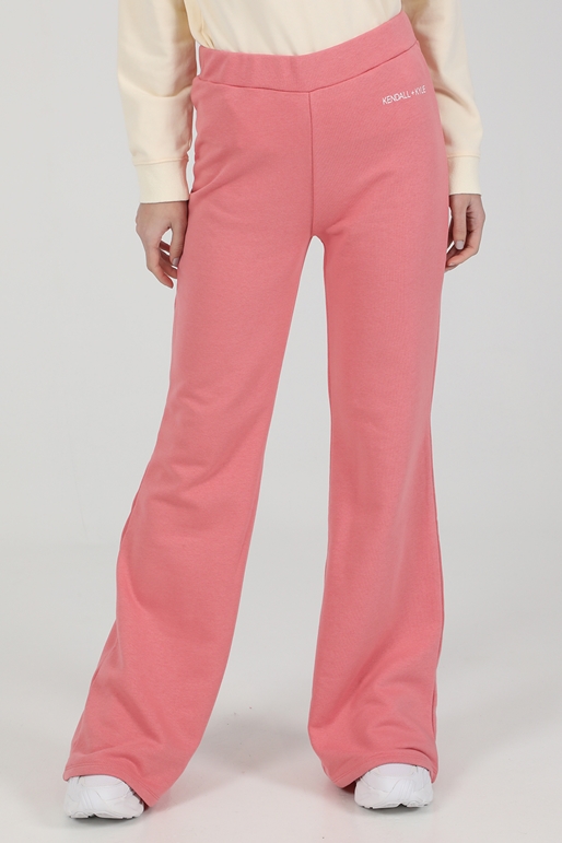 KENDALL+KYLIE-Γυναικείο παντελόνι φόρμας KENDALL+KYLIE FLARED SWEATPANTS ροζ