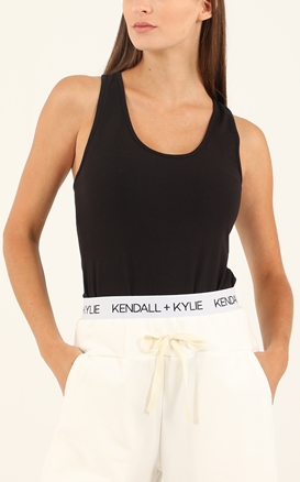 KENDALL+KYLIE-Γυναικείο κορμάκι KENDALL+KYLIE BACKLINE BODYSUIT μαύρο
