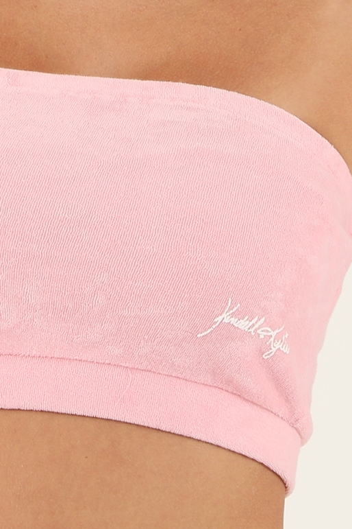 KENDALL+KYLIE-Γυναικείο strapless top μπουστάκι KENDALL+KYLIE KKW.2S1.016.011 BEACH BANDEAU ροζ
