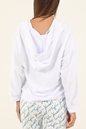 KENDALL+KYLIE-Γυναικεία φούτερ μπλούζα KENDALL+KYLIE BEACH HOODY KKW.2S1.016.012 λευκή