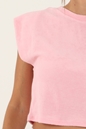 KENDALL+KYLIE-Γυναικείο αμάνικο cropped top KENDALL+KYLIE KKW.2S1.016.014 BEACH TANK ροζ