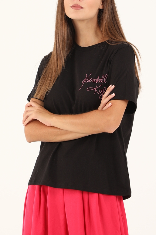 KENDALL+KYLIE-Γυναικείο t-shirt KENDALL+KYLIE KKW.2S1.016.024 DESTROYED μαύρο