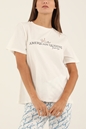 KENDALL+KYLIE-Γυναικεία μπλούζα KENDALL+KYLIE W QUEEN LOGO SQUARE T-SHIR λευκή