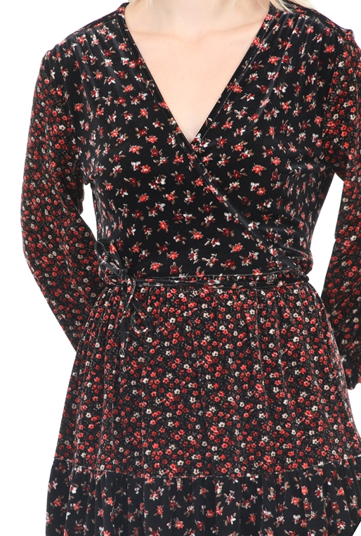 KOCCA-Γυναικείο mini φόρεμα KOCCA TISBE DRESS μαύρο κόκκινο