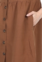 LA DOLLS-Γυναικείο mini φόρεμα LA DOLLS SAFARI καφέ