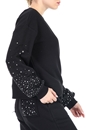LA DOLLS-Γυναικεία φούτερ μπλούζα LA DOLLS SAN DIEGO μαύρη
