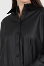 LA DOLLS-Γυναικείο πουκάμισο LA DOLLS MORGA μαύρο