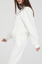 LA DOLLS-Γυναικεία φούτερ μπλούζα LA DOLLS SOPHIE λευκή