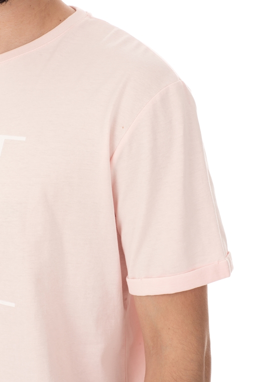 LES DEUX-Ανδρική κοντομάνικη μπλούζα Encore ροζ