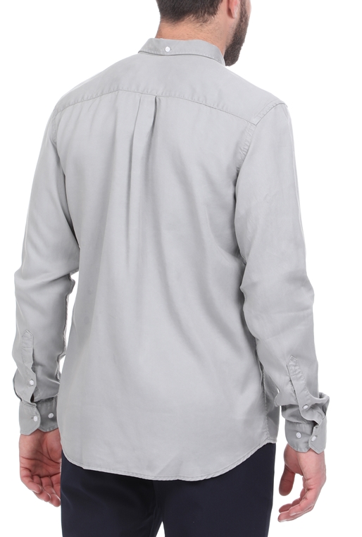 LES DEUX-Ανδρικό πουκάμισο LES DEUX Laurent Tencel Twill Shirt γκρι