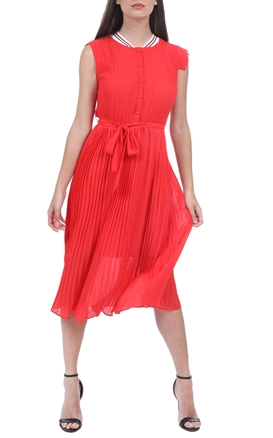 LILI SIDONIO-Γυναικείο φόρεμα LILI SIDONIO κοραλλί