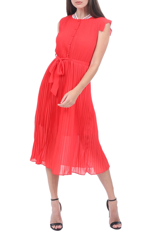 LILI SIDONIO-Γυναικείο φόρεμα LILI SIDONIO κοραλλί 