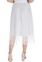 MOLLY BRACKEN-Γυναικεία μακριά τούλινη φούστα MOLLY BRACKEN ασημί 