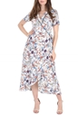 MOLLY BRACKEN-Γυναικείο maxi φόρεμα MOLLY BRACKEN λευκό μπλε