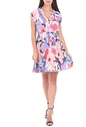 MOLLY BRACKEN-Γυναικείο αμάνικο mini φόρεμα MOLLY BRACKEN μπλε ροζ