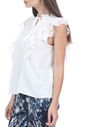MOLLY BRACKEN-Γυναικεία μπλούζα MOLLY BRACKEN WOVEN λευκό