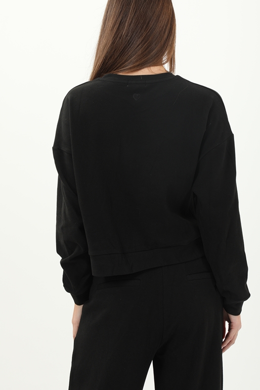 MOLLY BRACKEN-Γυναικεία cropped φούτερ μπλούζα MOLLY BRACKEN W21MB-LA932 LA MAISON μαύρη