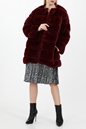 MOLLY BRACKEN-Γυναικείο γούνινο παλτό MOLLY BRACKEN LADIES WOVEN COAT PLV μπορτνό