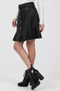 MOLLY BRACKEN-Γυναικεία δεμάτινη μίνι φούστα MOLLY BRACKEN LADIES WOVEN SKIRT μαύρη