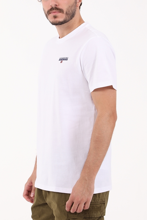 NAPAPIJRI-Ανδρικό t-shirt NAPAPIJRI NP0A4GWI0021 S-ICE λευκό
