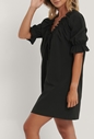 NA-KD-Γυναικείο mini φόρεμα NA-KD DRAWSTRING μαύρο