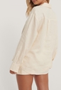 NA-KD-Γυναικείο oversized λινό πουκάμισο NA-KD μπεζ
