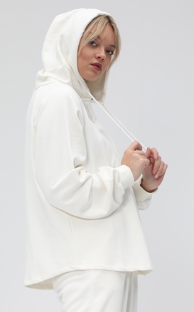 NA-KD-Γυναικεία φούτερ μπλούζα NA-KD λευκή