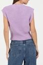NA-KD-Γυναικεία πλεκτή μπλούζα NA-KD OVERSIZED SHORT KNITTED μοβ
