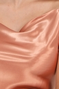 NA-KD-Γυναικείο mini slip φόρεμα NA-KD THIN STRAP SATIN MINI πορτοκαλί