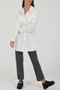 NA-KD-Γυναικείο μακρύ oversized πουκάμισο NA-KD OVERSIZED BELTED λευκό