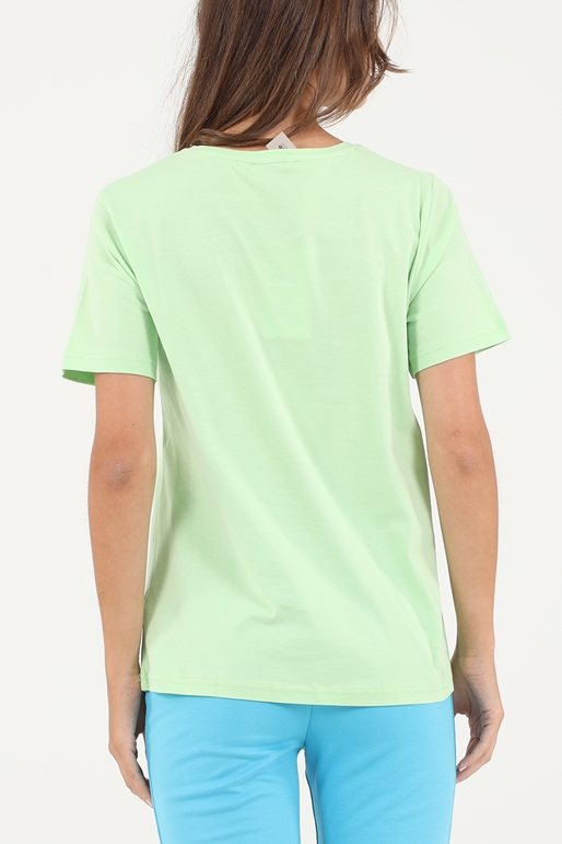 NA-KD-Γυναικείο t-shirt NA-KD ORGANIC LOGO OVERSIZED γαλάζιο