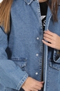 NA-KD-Γυναικείο jean jacket NA-KD PATCH POCKET DENIM μπλε