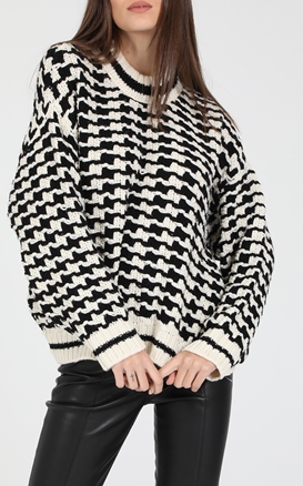 NA-KD-Γυναικείο πουλόβερ NA-KD άσπρο μαύρο