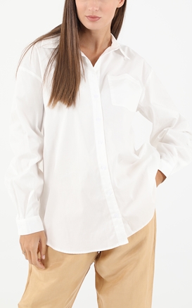 NA-KD-Γυναικείο basic oversized πουκάμισο NA-KD λευκό