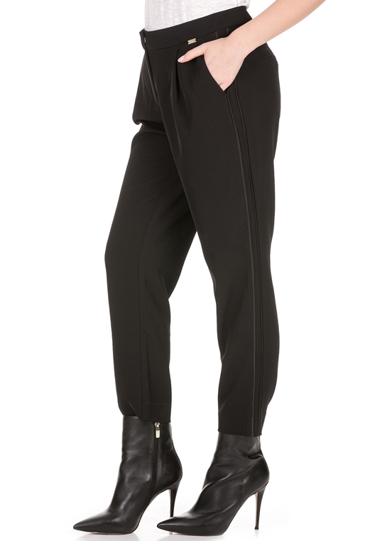 NENETTE-Γυναικείο παντελόνι NENETTE ENZO PANT NEW YORK C/BANDA RASO μαύρο